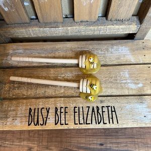 🆕 Set of 2 | Faux Honey Wooden Dippers!